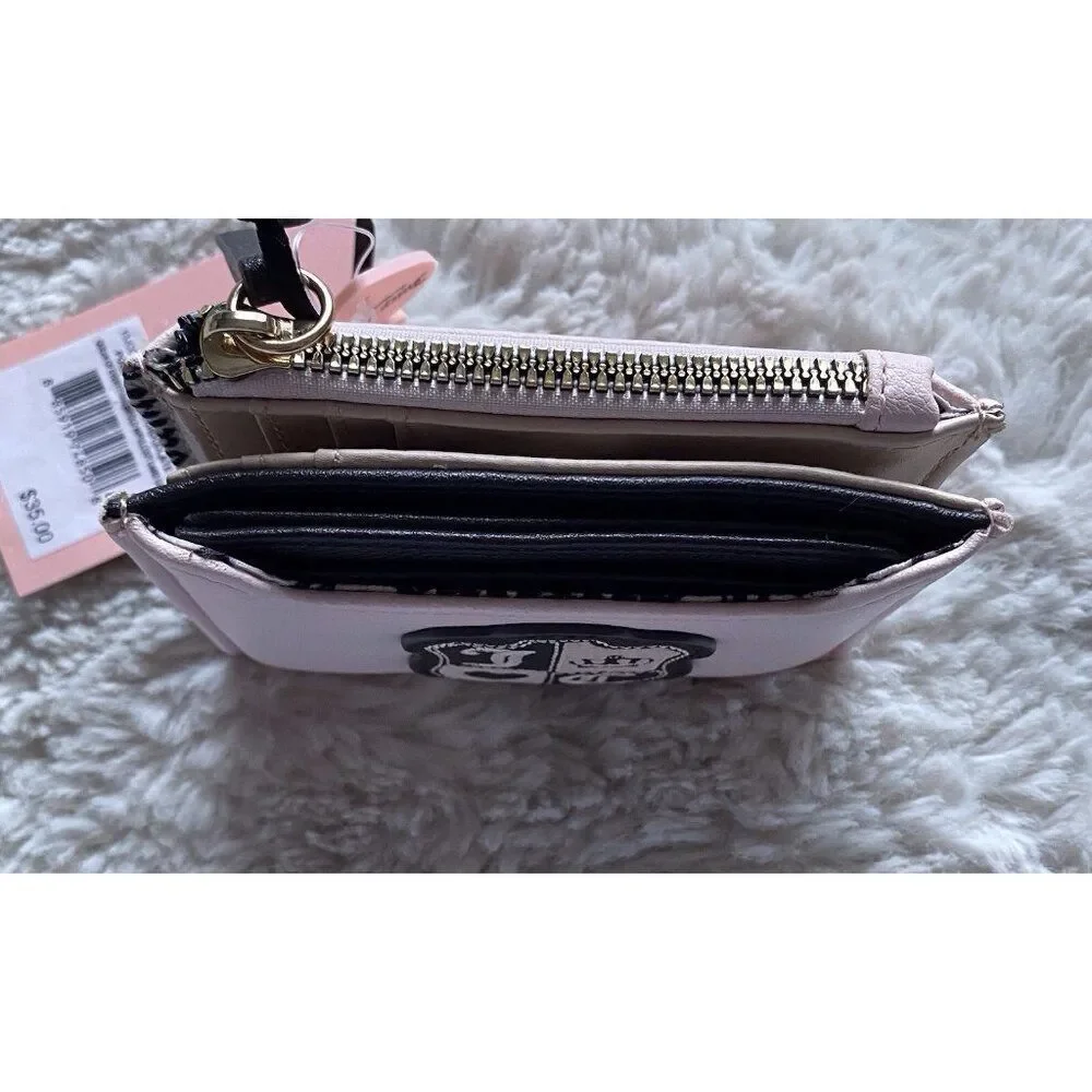 Juicy Couture Queen Of Everything Bifold Wallet With Pullout Card Case Blush NEW